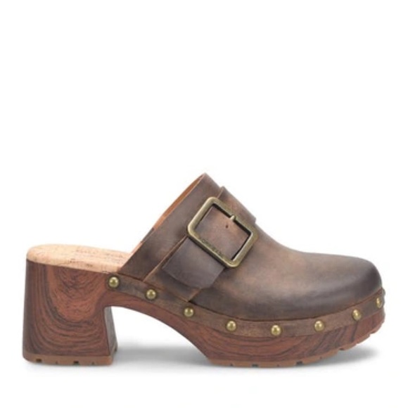 KorkEase Shoes New Korkease Brown Leather Tania Platform Clogs